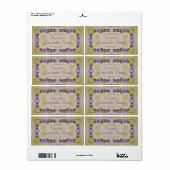 Lavendel geurende zeep etiket (Full Sheet)