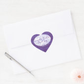 Lavendel geurende zeep hart sticker (Envelop)