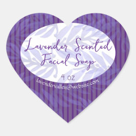 Lavendel geurende zeep hart sticker