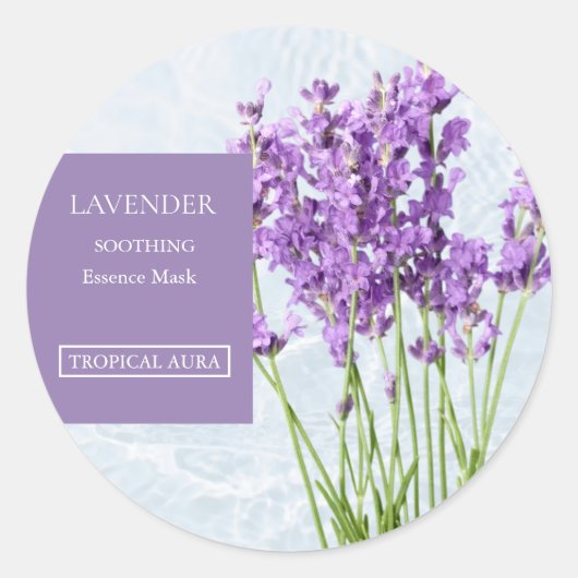 Lavendel Gezichtsmasker Label (Voorkant)