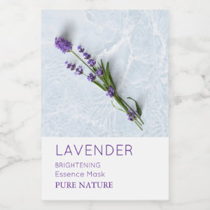 Lavendel Gezichtsmasker Label Voedselcontainer Etiket