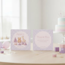 Lavendel Gingham 1e Verjaardag