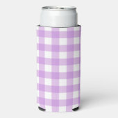 Lavendel Gingham Check geruite patroon Seltzer Blikjeskoeler (Seltzer Achterkant)