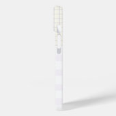 Lavendel Gingham Esthetische Hoes Iphone 16 (Achterkant / Links)
