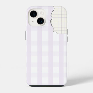 Lavendel Gingham Esthetische Hoes Iphone 16 14 Hoesje