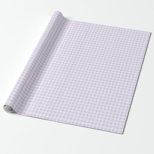 Lavendel Gingham Inpakpapier (Uitgerold)