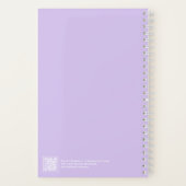 Lavendel Gingham Transparante Kader Notitieboek (Achterkant)