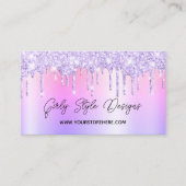 Lavendel Glitter Drips Multi Ombre Webwinkel Visitekaartje (Voorkant)