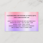 Lavendel Glitter Drips Multi Ombre Webwinkel Visitekaartje (Achterkant)