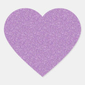 Lavendel Glitter Hart Sticker (Voorkant)