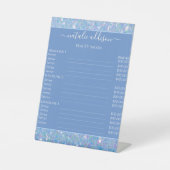 Lavendel Glitter Modern Glam voetstuk teken Reclamebord Met Voetstuk (Voorkant)