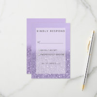 Lavendel Glitter Moderne Bruiloft