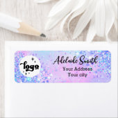 Lavendel glitter ontwerp etiket (Insitu)