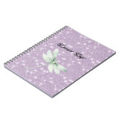 Lavendel Glitter Pistache Mint Libelle Droom Notitieboek (Linkerzijde)