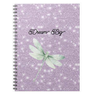 Lavendel Glitter Pistache Mint Libelle Droom Notitieboek