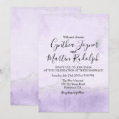 Lavendel Glitter Waterverf bruiloft uitnodiging (Voorkant / Achterkant)