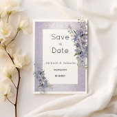 Lavendel glitter wilde bloemen bloeien Save the Da Kaart