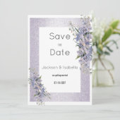 Lavendel glitter wilde bloemen bloeien Save the Da Kaart (Staand voorkant)