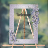 Lavendel glitter wilde bloemen Bloemen Welkom Acryl Bord (Neutraal)
