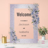 Lavendel glitter wilde bloemen Bloemen Welkom Acryl Bord (Huwelijk)