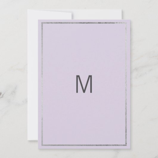 Lavendel glitter wilde bloemen bloemenbruiloft kaart (Achterkant)