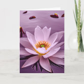 Lavendel Glow Lotus Bloem Op Water Kaart (Voorkant)