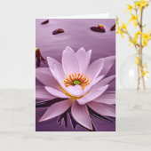 Lavendel Glow Lotus Bloem Op Water Kaart (Gele Bloem)