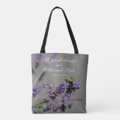 Lavendel Goede Dingen Wild en Free Bumblebee Tote Bag (Achterkant)