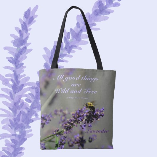 Lavendel Goede Dingen Wild en Free Bumblebee Tote Bag
