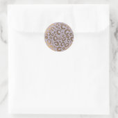 Lavendel Gold Cream Glam Leopard Print Baby shower Ronde Sticker (Tas)