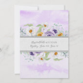 Lavendel Golden Amber Roos Bloemen Baby shower Mei Kaart (Achterkant)