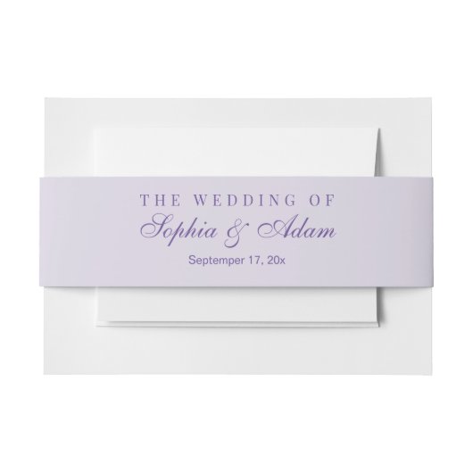 Lavendel Golden Waterverf Bloemen Uitnodigingen Wikkel (Voorkant Voorbeeld)