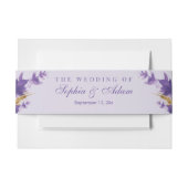 Lavendel Golden Waterverf Bloemen Uitnodigingen Wikkel (Voorkant Voorbeeld)