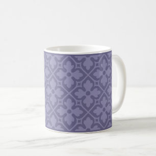 Lavendel Gothic Revival Quatrefoil Koffie Mok