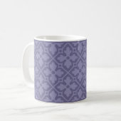 Lavendel Gothic Revival Quatrefoil Koffie Mok (Voorkant links)