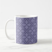 Lavendel Gothic Revival Quatrefoil Koffie Mok (Links)