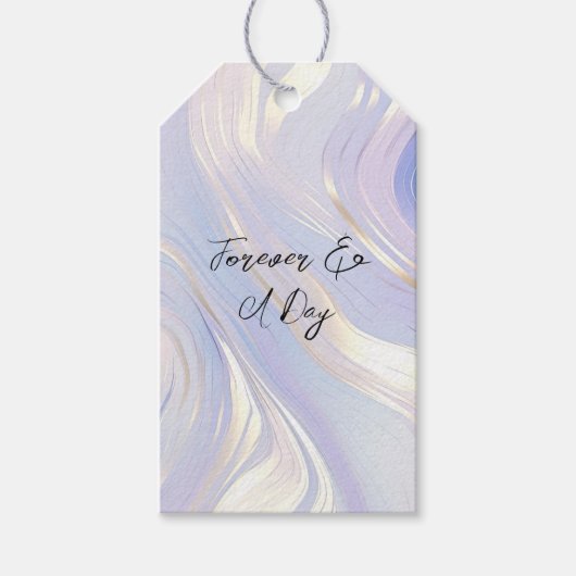 Lavendel Goud Glam Bruiloft Cadeaulabel (Voorkant)