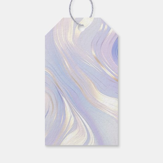 Lavendel Goud Glam Bruiloft Cadeaulabel (Achterkant)