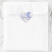 Lavendel Goud Glam Bruiloft Hart Sticker (Tas)