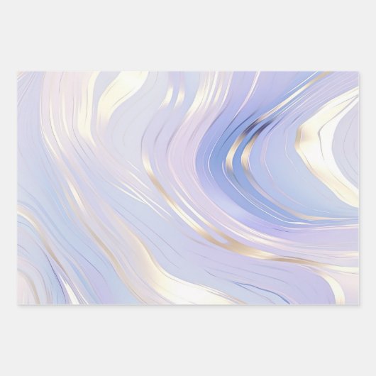 Lavendel Goud Glam Bruiloft Inpakpapier Vel (Voorkant 2)