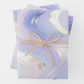 Lavendel Goud Glam Bruiloft Inpakpapier Vel (In situ)