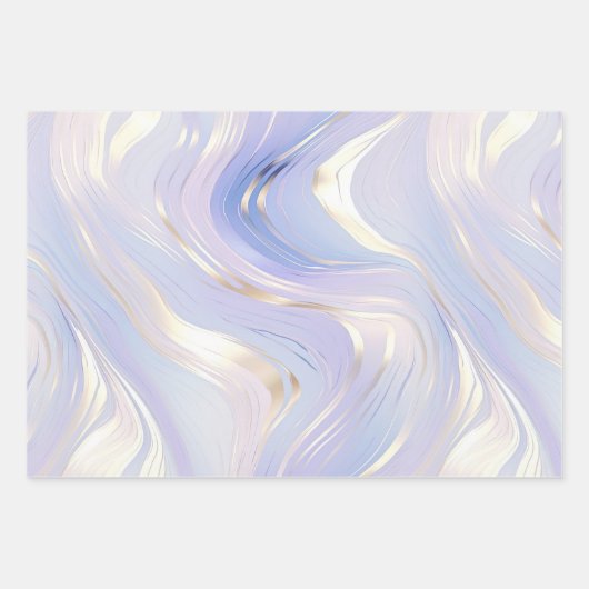 Lavendel Goud Glam Bruiloft Inpakpapier Vel (Voorkant)