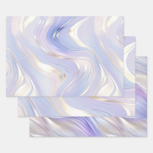 Lavendel Goud Glam Bruiloft Inpakpapier Vel (Set)