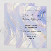 Lavendel Goud Glam Bruiloft Kaart (Voorkant / Achterkant)