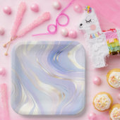 Lavendel Goud Glam Bruiloft Papieren Bordje (Feest)