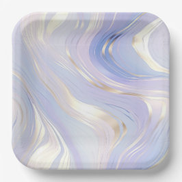 Lavendel Goud Glam Bruiloft Papieren Bordje