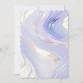 Lavendel Goud Glam Bruiloftsfeest Kaart (Achterkant)