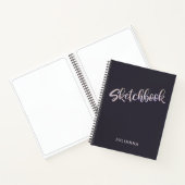Lavendel Goud Glitter Persoonlijk Schetsboek Notitieboek (Binnen)