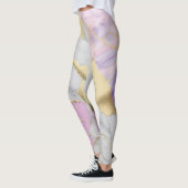 Lavendel & Goud Marmer Luxe Leggings (Links)