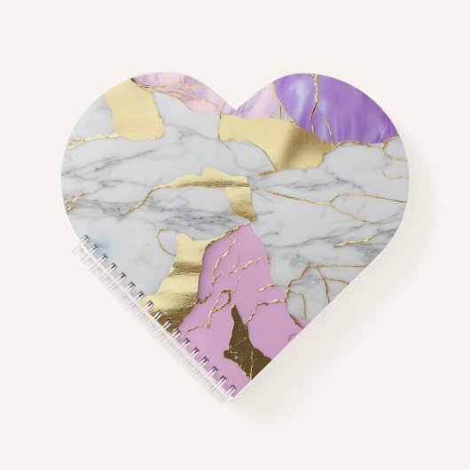 Lavendel & Goud Marmer Luxe Notitieboek (Voorkant)